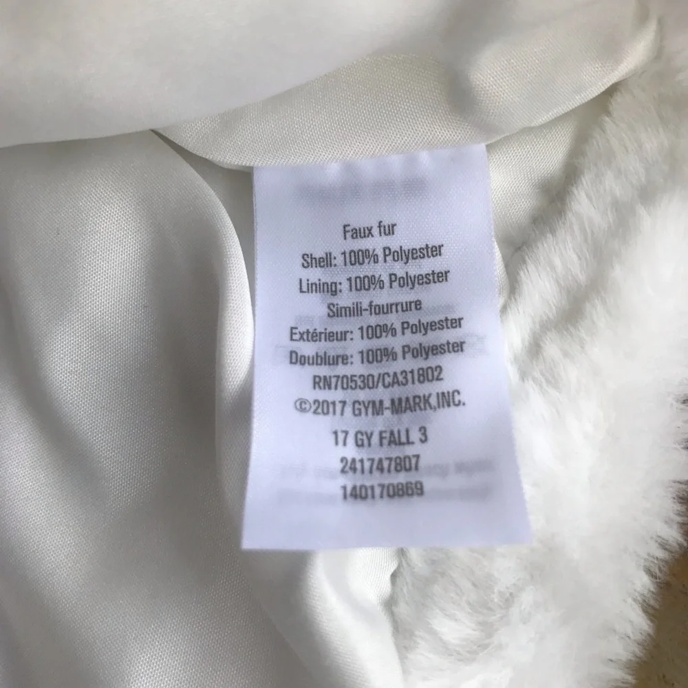 Gymboree winter white faux fur cropped shrug sweater top